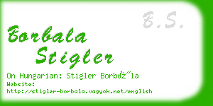 borbala stigler business card